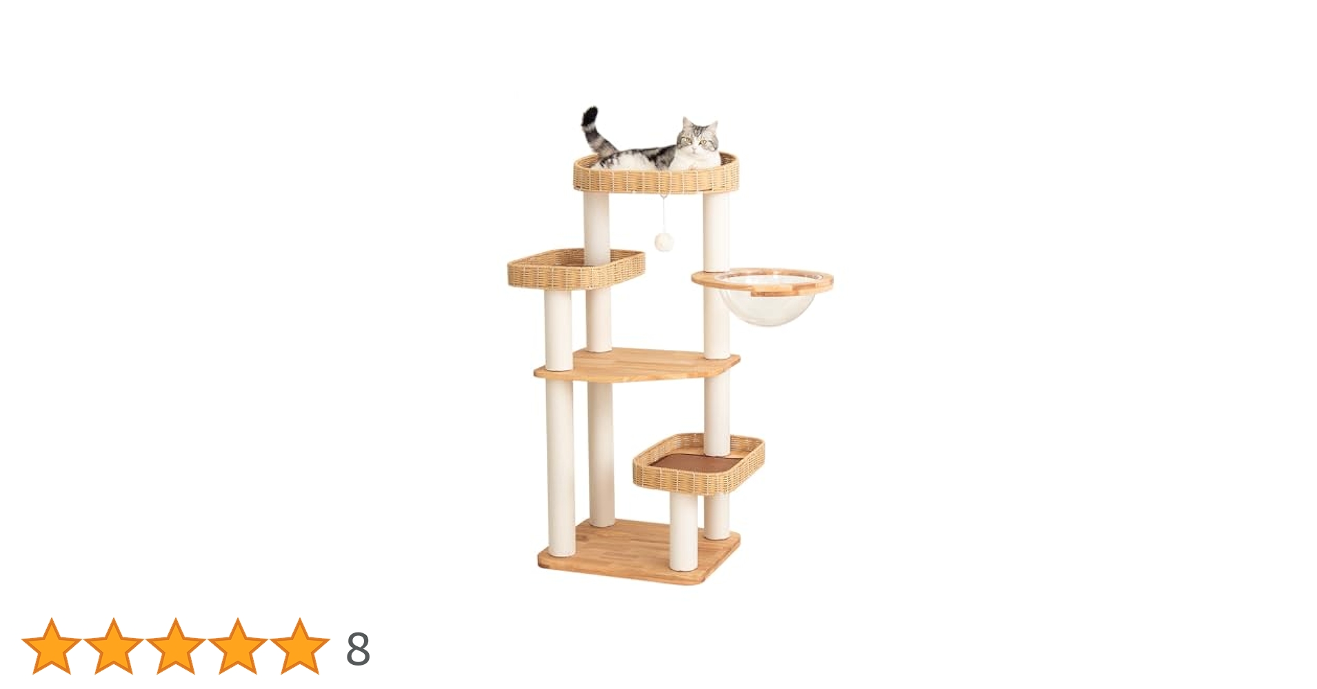 Amazon | PETTIFUL キャットタワー 木製 【天然木使用】 大型